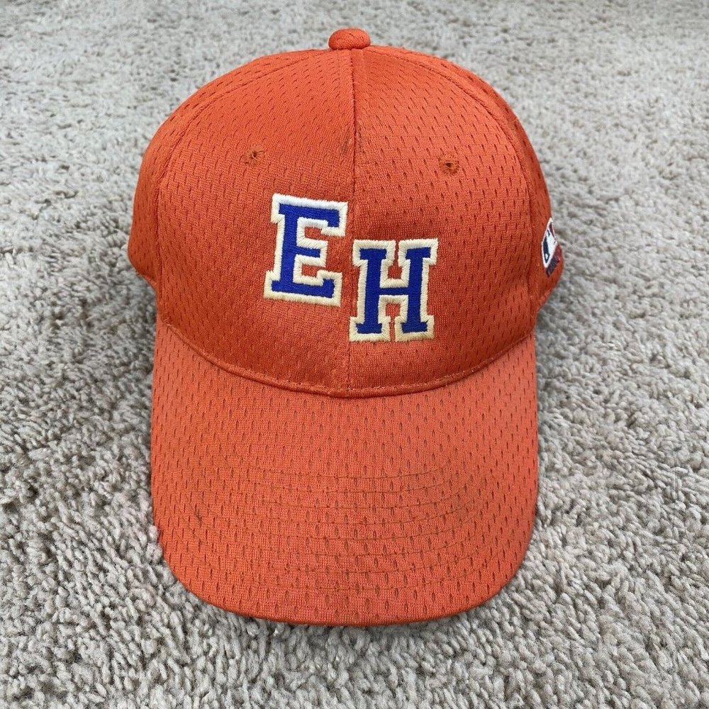 Team MLB Outdoor Cap EH‎ Hat Orange Purple Letters Adjustable Baseball Hat.